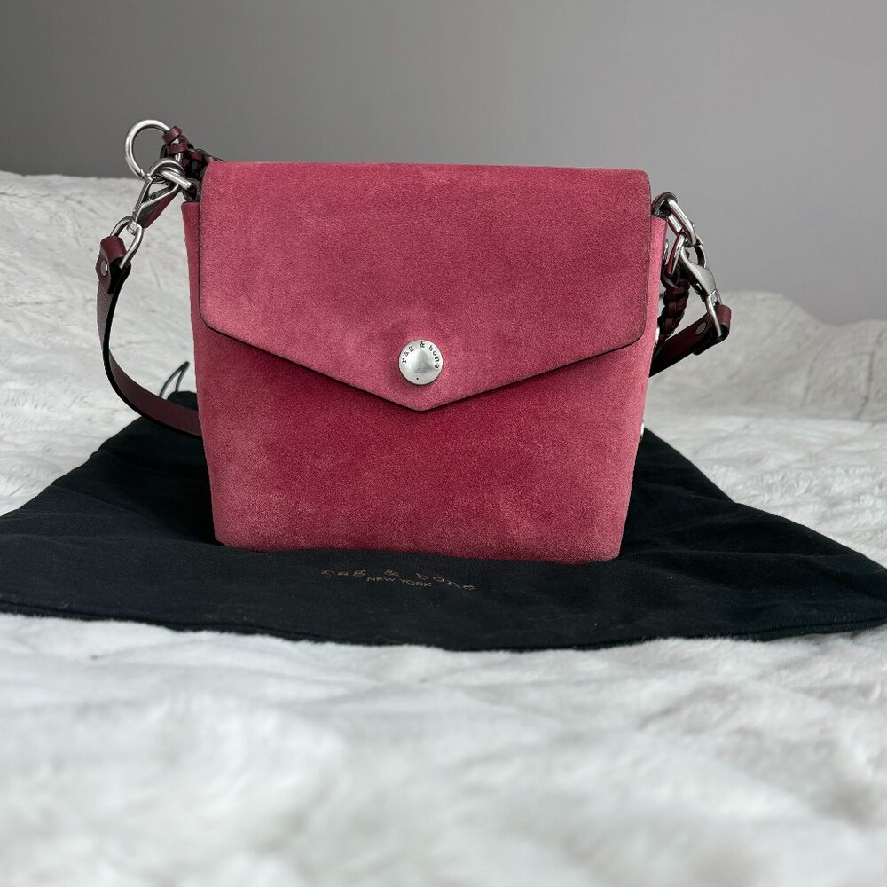 Rag & Bone Atlas Suede Leather Bag _ BERRY